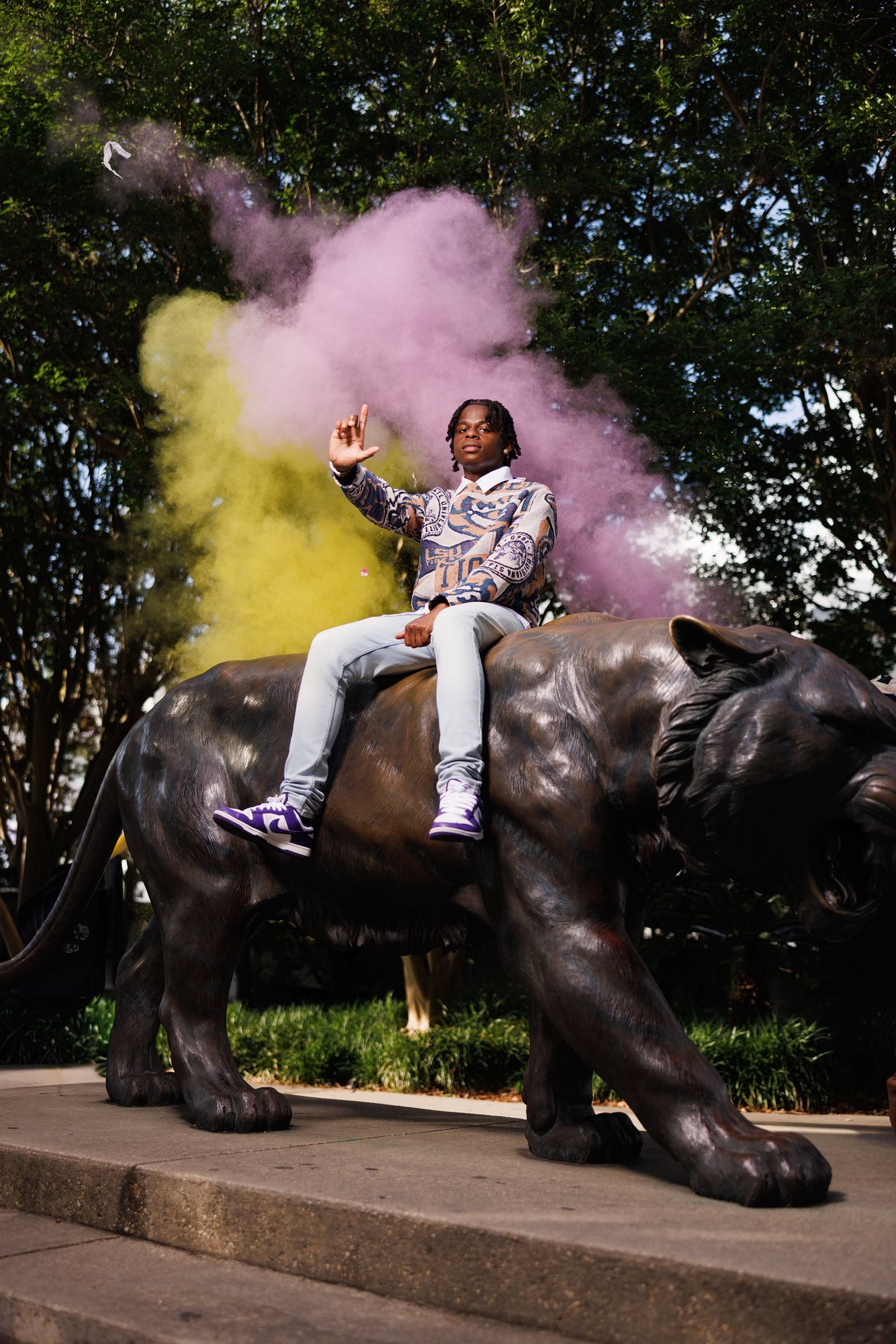 DeMarcell F. graduation session by Christian Paul Studios