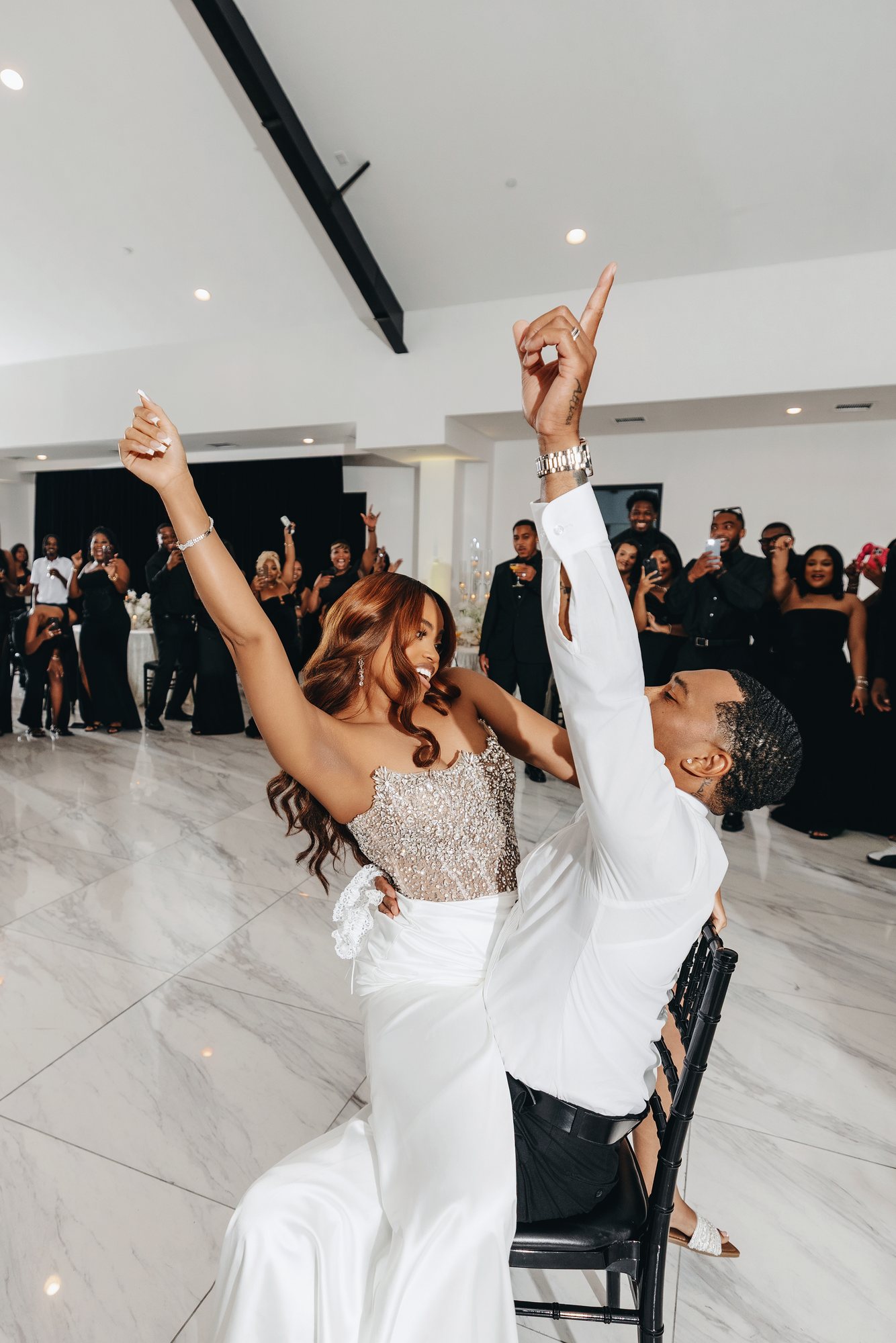 Amani + DJ Wedding photograph