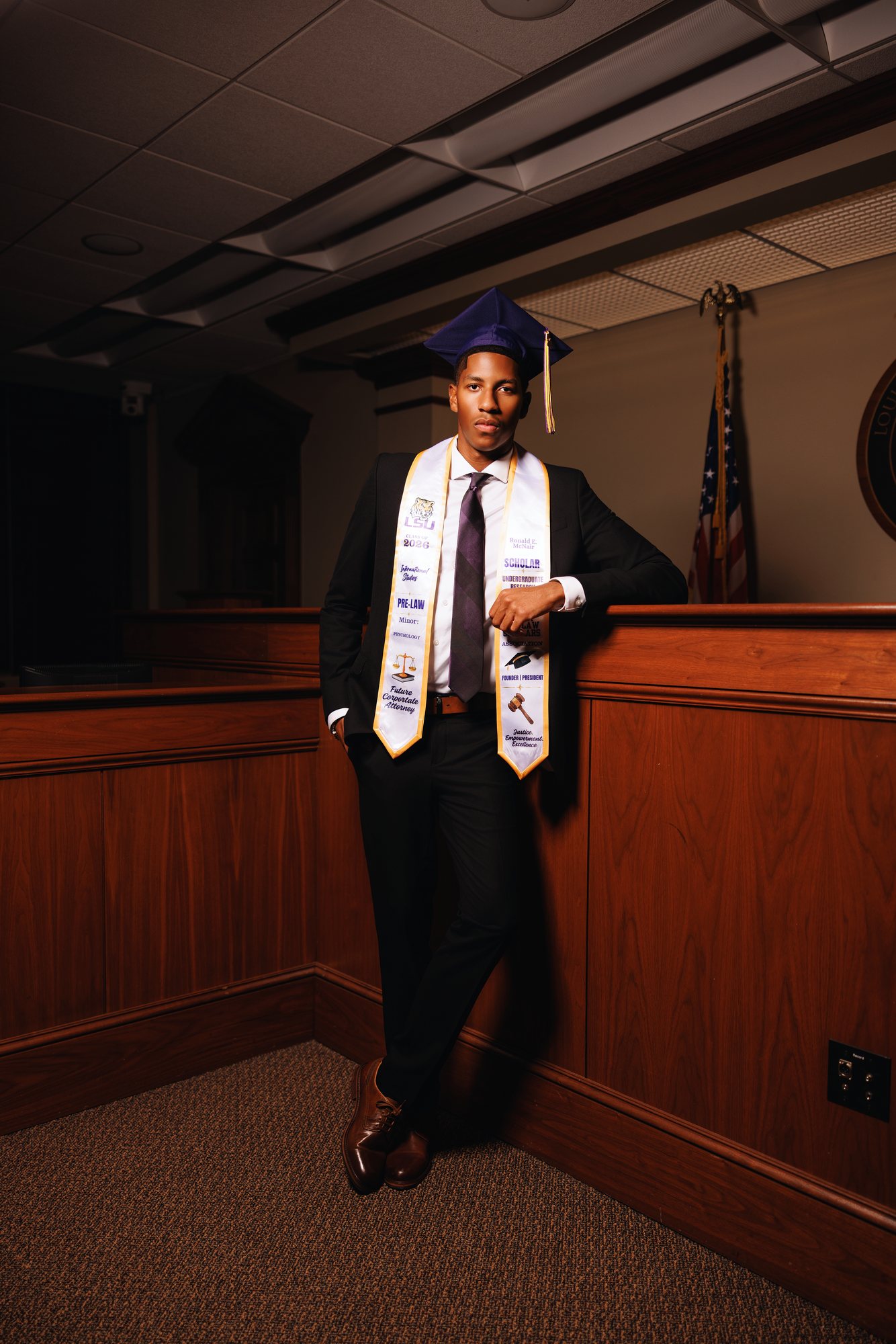 Tymir H. graduation portrait by Christian Paul Studios