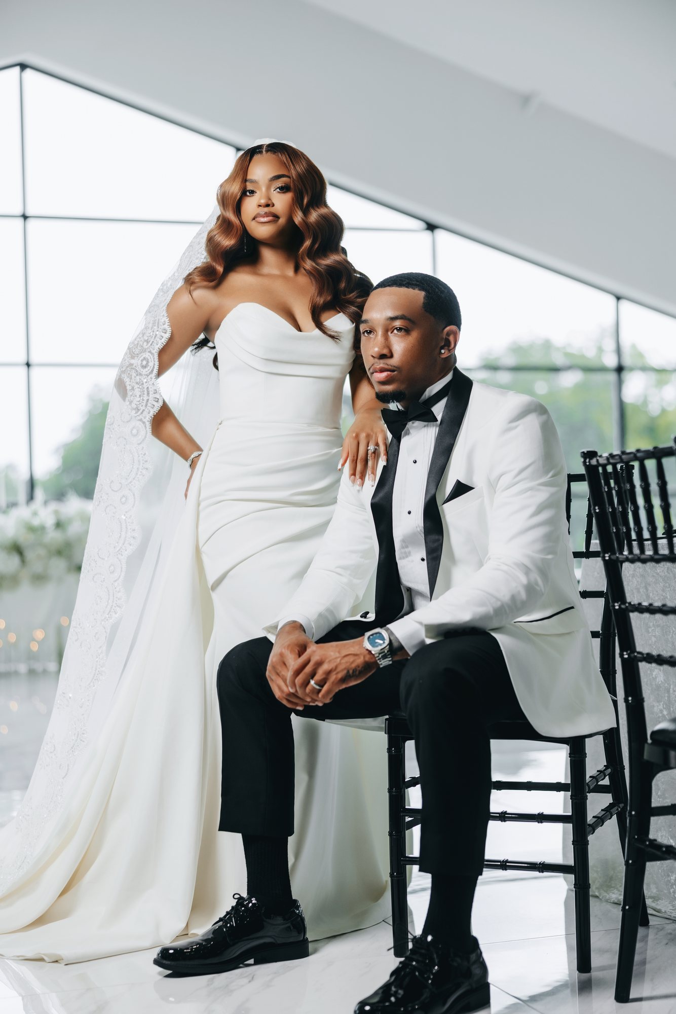 Amani + DJ Wedding photograph