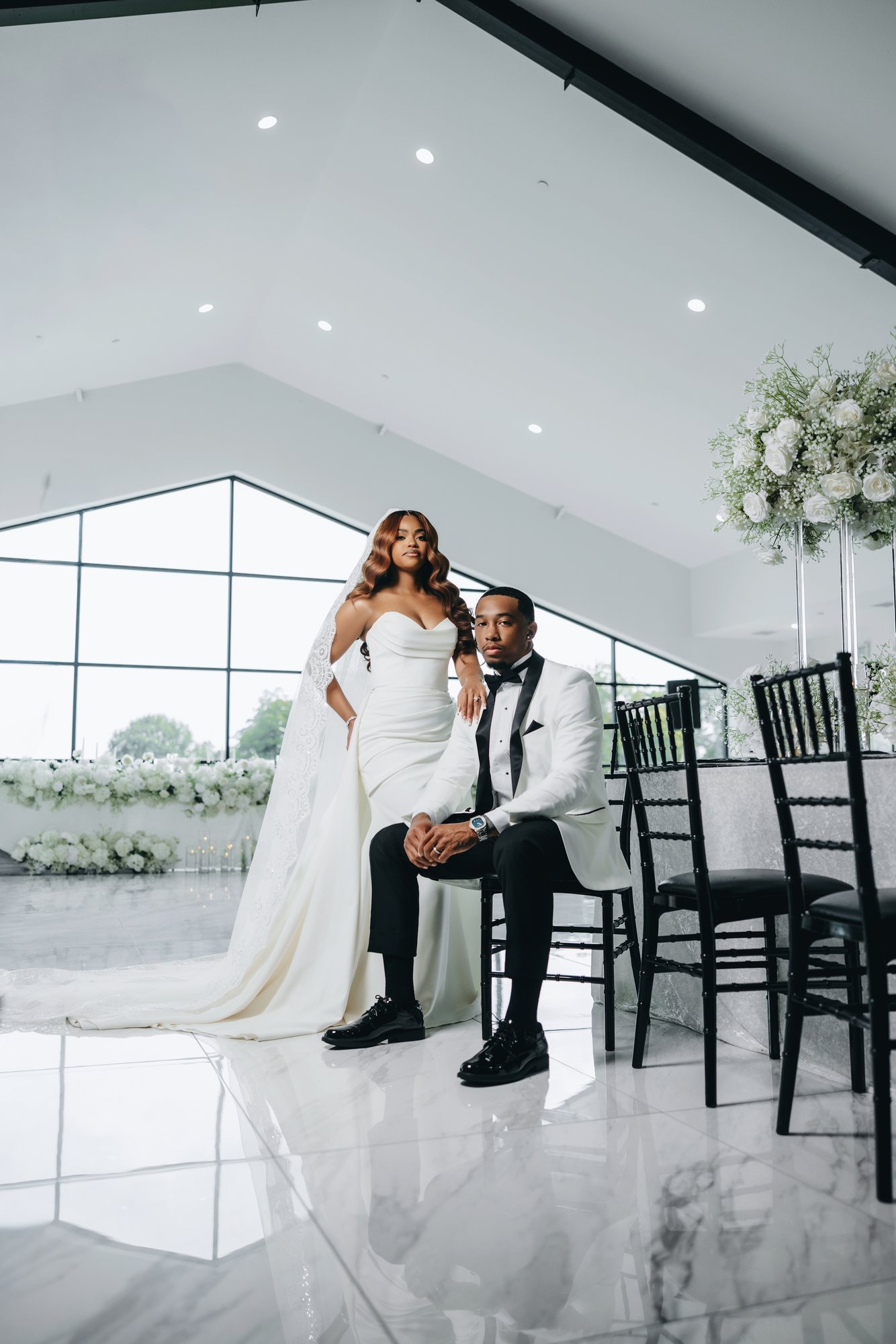 Amani + DJ Wedding photograph
