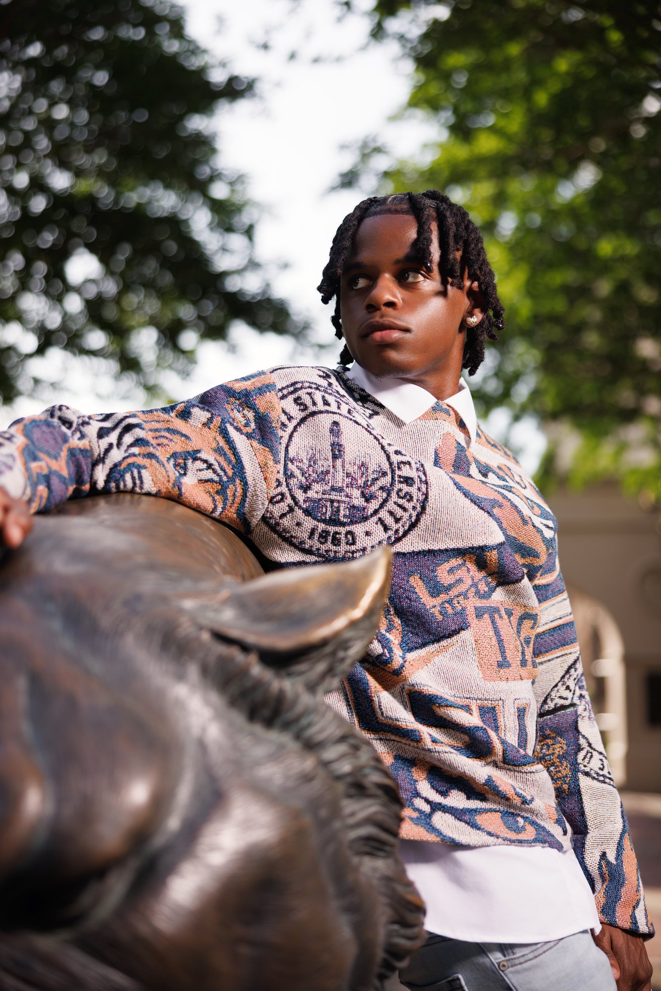 DeMarcell F. graduation portrait by Christian Paul Studios