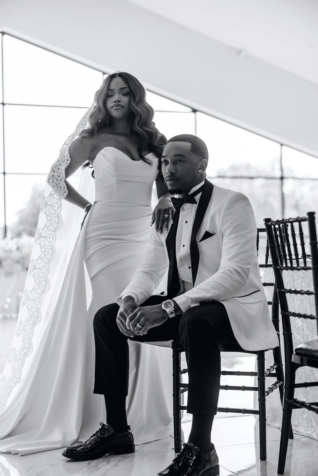 Amani + DJ Wedding photograph
