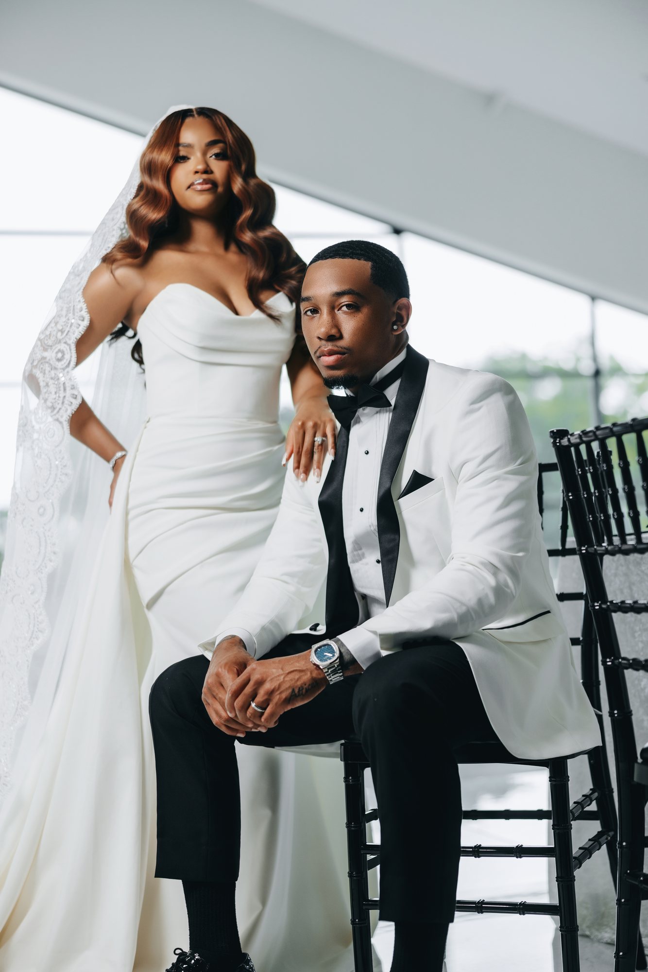 Amani + DJ Wedding photograph