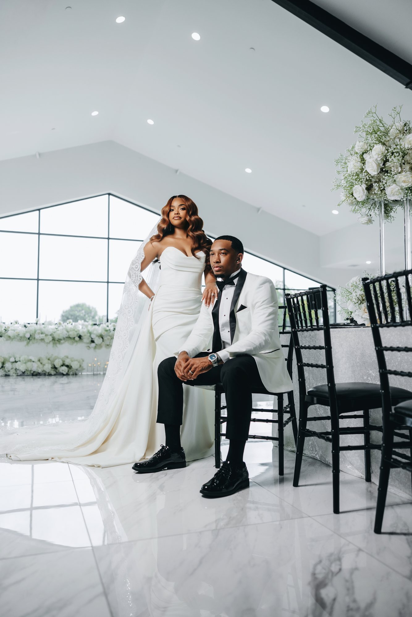 Amani + DJ Wedding photograph